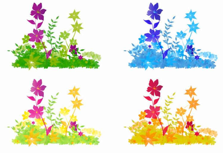 free vector Free Vector Flower Patch